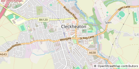 Map of Cleckheaton, West Yorkshire
