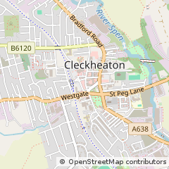 Map of Cleckheaton, West Yorkshire