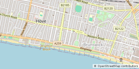 Map of Hove, East Sussex