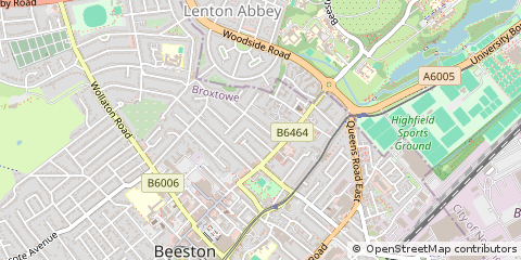 Map of Nottingham, Nottinghamshire