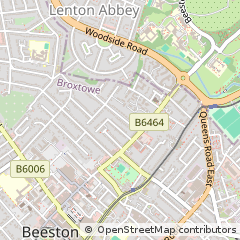 Map of Nottingham, Nottinghamshire