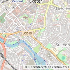 Map of Exeter, Devon