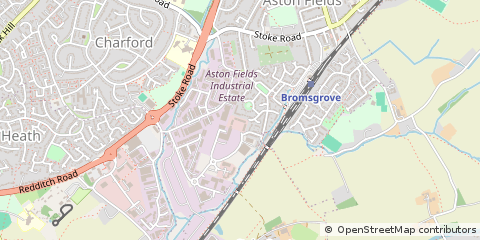 Map of Bromsgrove, Worcestershire