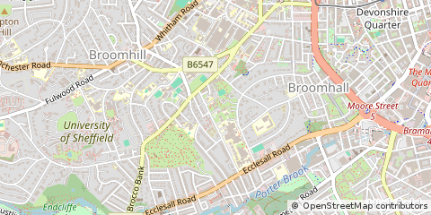 Map of Sheffield