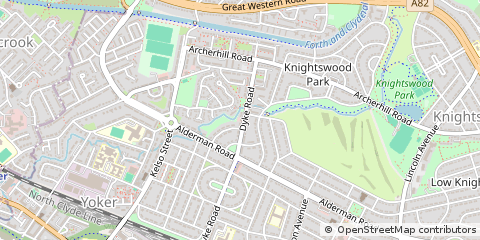 Map of Glasgow, Lanarkshire