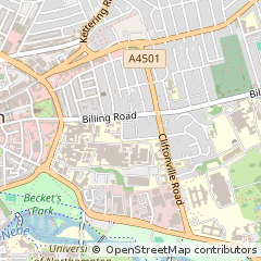Map of Northampton, Northamptonshire
