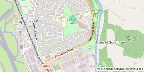 Map of Aberdeen, Aberdeenshire