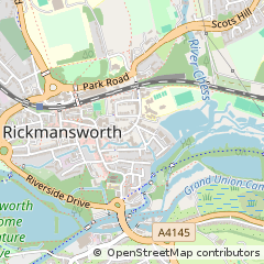 Map of Rickmansworth, Hertfordshire