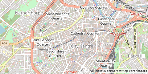Map of Sheffield