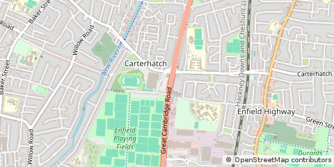 Map of Enfield, Middlesex