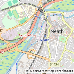Map of Neath, West Glamorgan