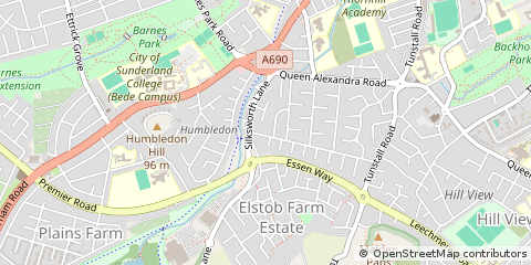Map of Sunderland
