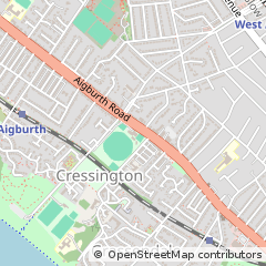 Map of Liverpool, Merseyside