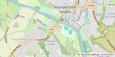 Map of Stourport-on-Severn, Worcestershire