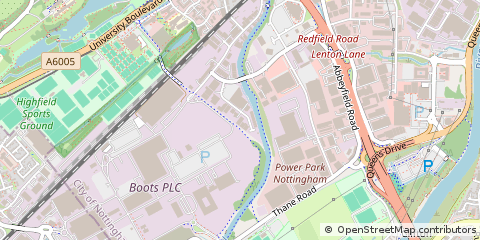 Map of Nottingham, Nottinghamshire