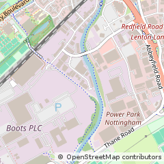 Map of Nottingham, Nottinghamshire
