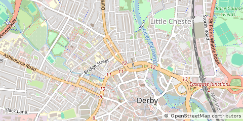 Map of Derby, Derbyshire