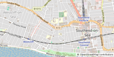 Map of Southend-on-SEA, Essex