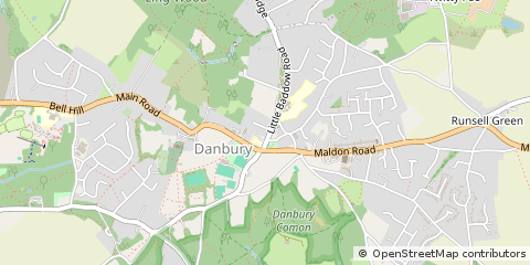 Map of Danbury, Essex