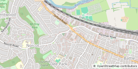 Map of Reading, Berkshire
