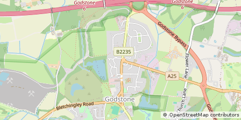 Map of Godstone, West Sussex