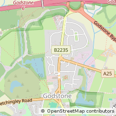 Map of Godstone, West Sussex
