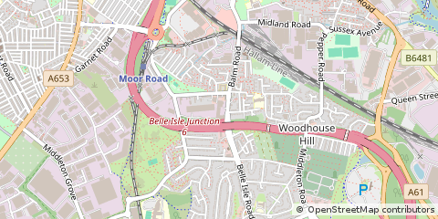 Map of Leeds, West Yorkshire