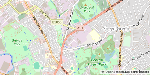 Map of Stoke-on-Trent, Staffordshire