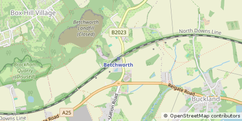 Map of Betchworth, Surrey