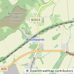 Map of Betchworth, Surrey