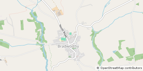 Map of Holsworthy, Devon