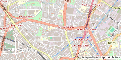Map of Birmingham, West Midlands