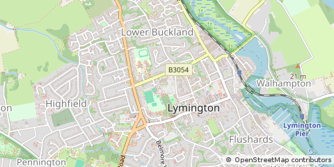 Map of Lymington, Hampshire