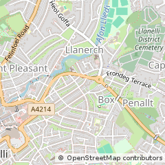 Map of Llanelli, Carmarthenshire