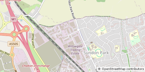 Map of Luton, Bedfordshire