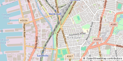 Map of Liverpool, Merseyside