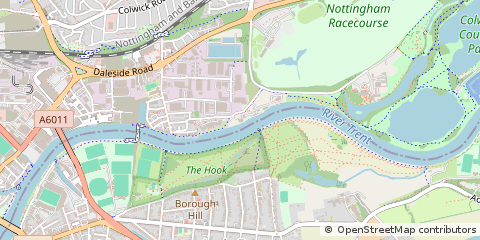 Map of Nottingham, Nottinghamshire