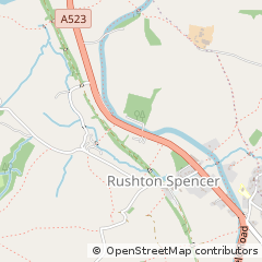 Map of Rushton Spencer, Staffordshire