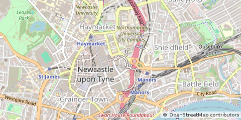 Map of Newcastle Upon Tyne