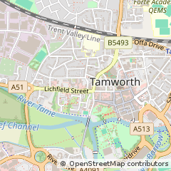 Map of Tamworth