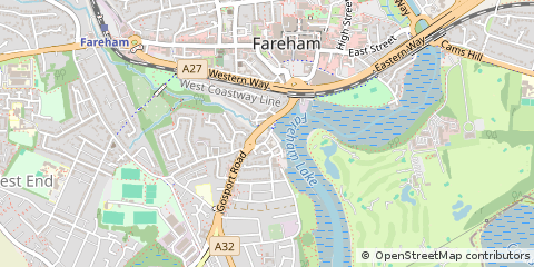 Map of Fareham, Hampshire
