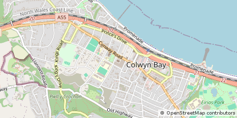 Map of Colwyn BAY, Conwy