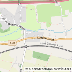 Map of West Malling, Kent
