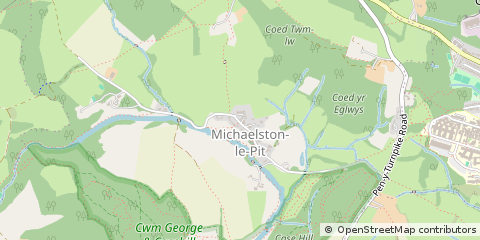 Map of Dinas Powys, Vale of Glamorgan