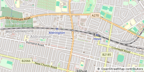 Map of Hove, East Sussex