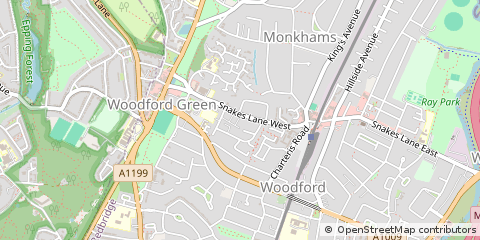 Map of Woodford Green, London