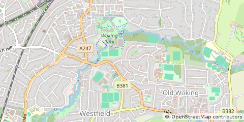 Map of Woking, Surrey