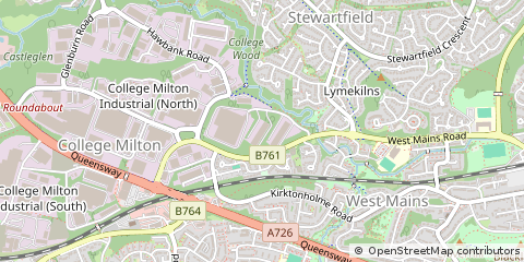 Map of Glasgow, South Lanarkshire
