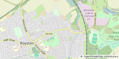 Map of Barnsley, South Yorkshire