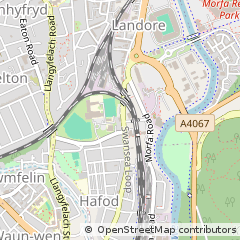 Map of Swansea, West Glamorgan